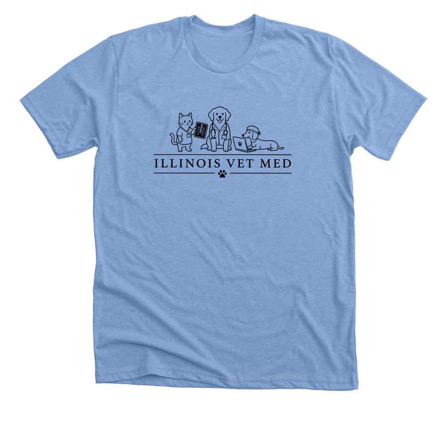 Illinois Vet Med, a Heather Carolina Blue Premium Unisex Tee