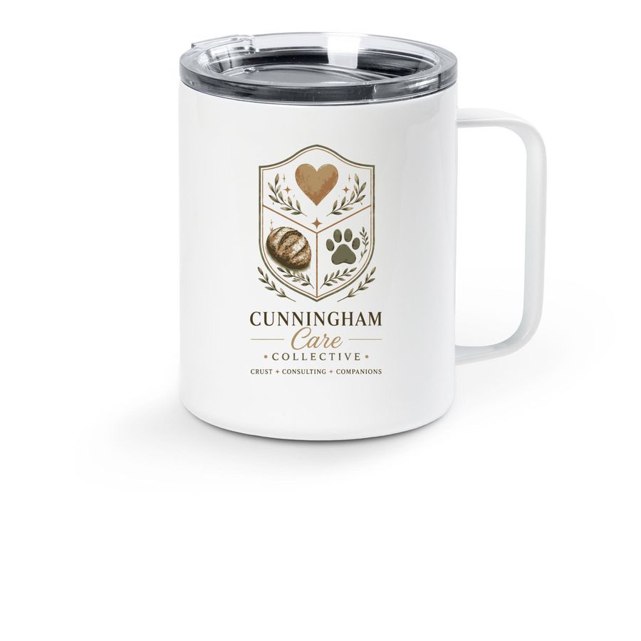 CCC Travel Mug, a White Stainless Steel Travel Mug