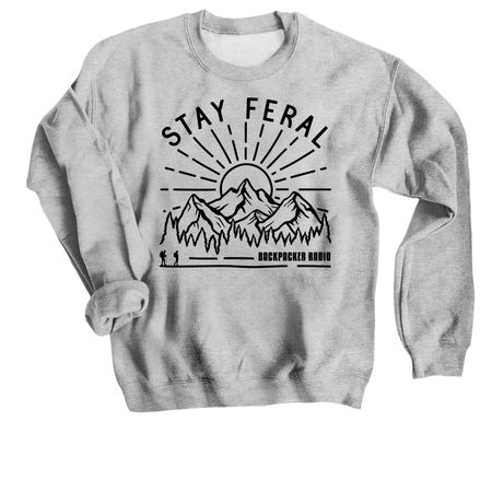 Stay Feral Tees & Sweatshirts, a Sport Grey Crewneck Sweatshirt