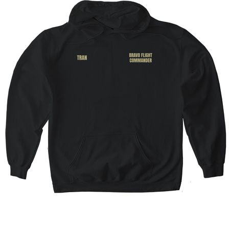 Bravo Flight Commander - CORRECTED, a Black Gildan Softstyle Pullover Hoodie