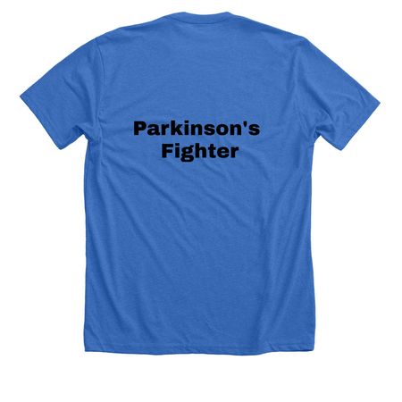 Parkinson's Awareness #2, a Heather True Royal Premium Unisex Tee (back-view)