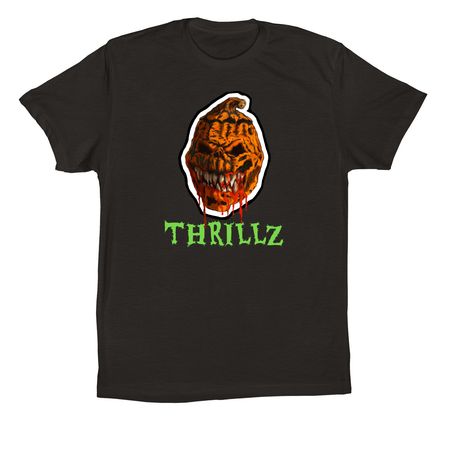 THRILLZ - HARVEST OF HORROR, a Black Premium Cotton Tee