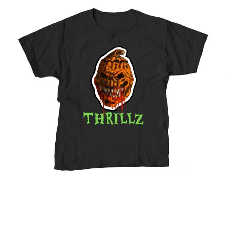 THRILLZ - HARVEST OF HORROR, a Black Youth Unisex Tee