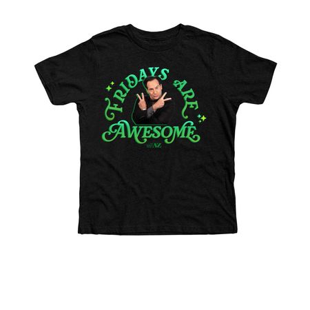 Fridays Are Awesome Shirt, a Black Heather Premium Youth Tee
