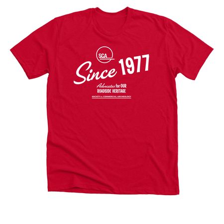 The 1977 Tee, a Solid Red Blend Premium Unisex Tee