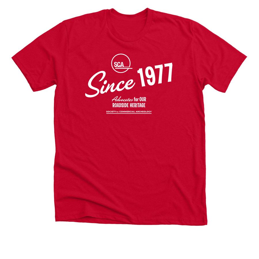 The 1977 Tee, a Solid Red Blend Premium Unisex Tee