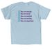 IUSON Red Scrub Walkers, a Light Blue Classic Unisex Tee (back-view)