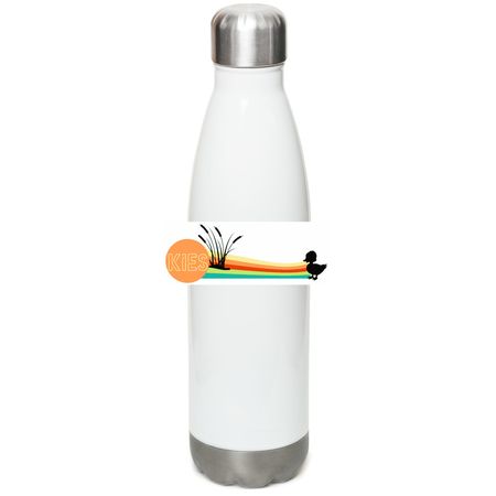 Sunset Water Bottle, a White Stainless Steel Water Bottle
