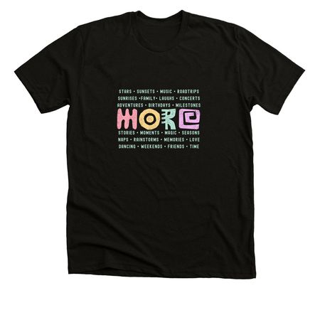 More For Mo | More Pastel, a Black Heather Premium Unisex Tee