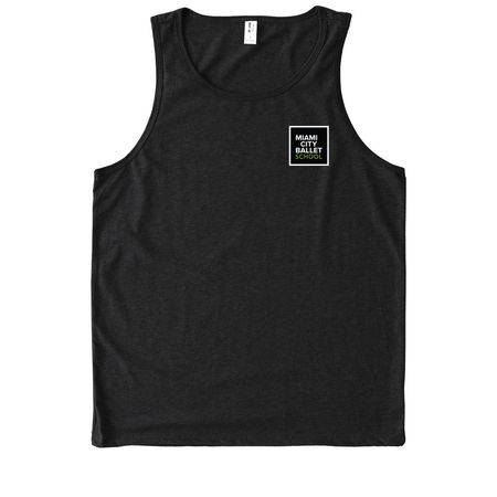 2026 Summer Intensive Shirts (White Logo), a Deep Black Allmade Eco Triblend Tank