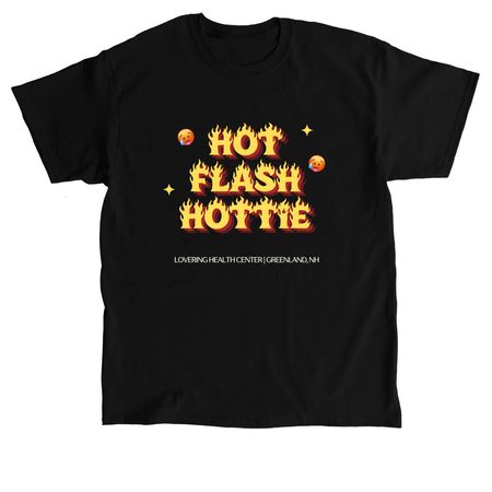 Hot Flash Hottie, a Black Classic Unisex Tee