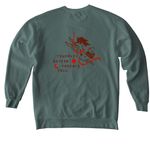 Cotton Sweatshirts, a Blue Spruce Comfort Colors Crewneck Sweatshirt (back-view)
