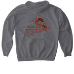 Cotton Sweatshirts, a Charcoal Gildan Softstyle Pullover Hoodie (back-view)