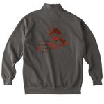 Cotton Sweatshirts, a Pepper Comfort Colors Quarter Zip Pullover (back-view)