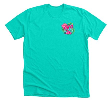 Paradise 11.20.26, a Heather Sea Green Premium Unisex Tee