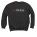 Harm Reduction is LOVE, a Black Crewneck Sweatshirt (back-view)