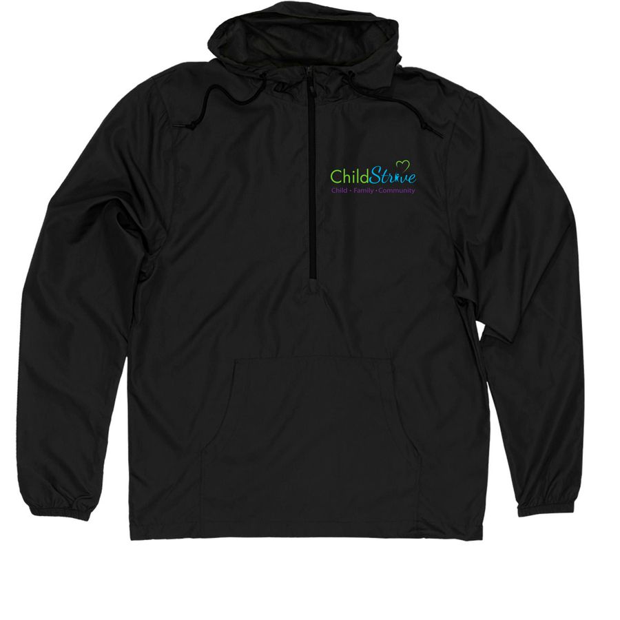ChildStrive Jackets, a Black Quarter-Zip Windbreaker
