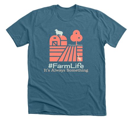 Farm Life 2, a Heather Deep Teal Premium Unisex Tee