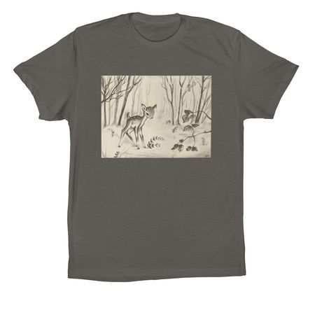 Fawn&nbsp;, a Asphalt Premium Cotton Tee