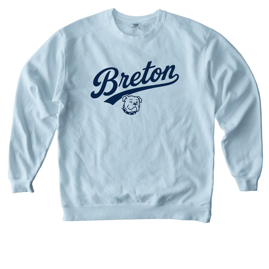 Vintage Bulldog, a Chambray Comfort Colors Crewneck Sweatshirt