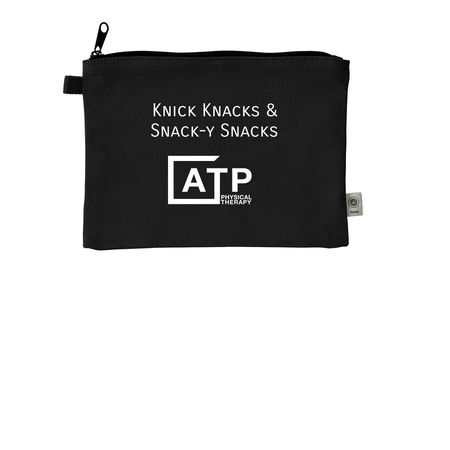 Knick-Knacks Snacky-Snacks, a Black 9"x7" Hemp Blend Pouch