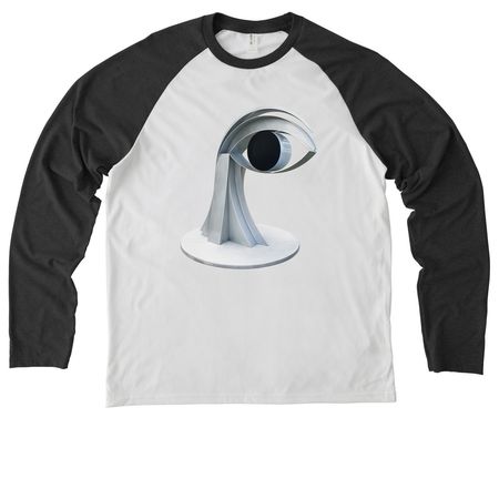 Wear Your Vision, a Space Black/ Bright White Allmade Eco Triblend Colorblock Raglan Long Sleeve Tee