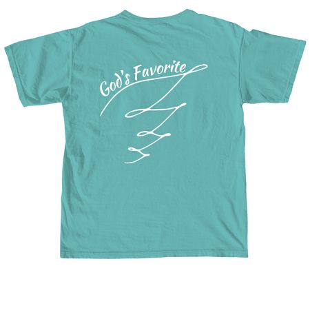 The Lucas Tee, a Seafoam Comfort Colors Unisex Tee (back-view)