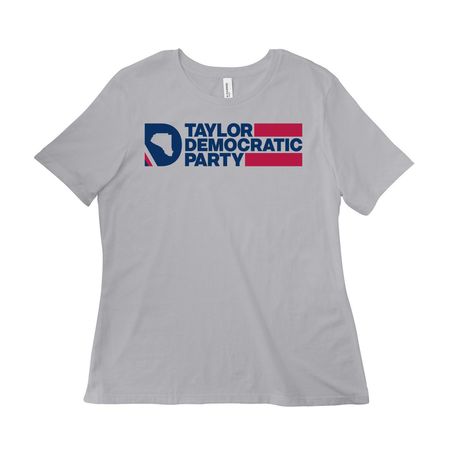Taylor County FL Democrats Light Shirt Colors, a Solid Athletic Grey Women?s Relaxed Cotton Tee
