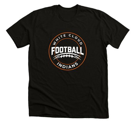 White Cloud Football, a Black Heather Premium Unisex Tee