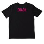 coaches apparel, a Black Nike Dri-FIT Jersey Blend Performance Tee (back-view)