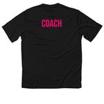 coaches apparel, a Black Classic Performance Tee (back-view)
