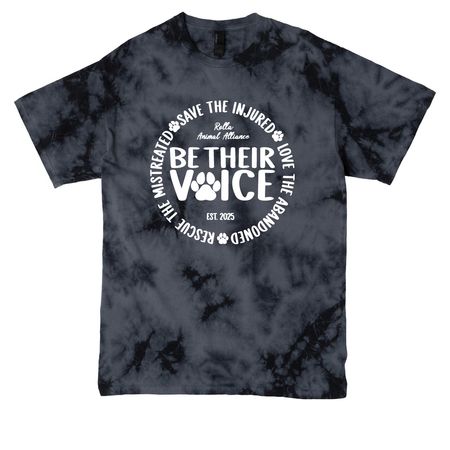 Be Their Voice, a Black Crystal Tie Dye Tee