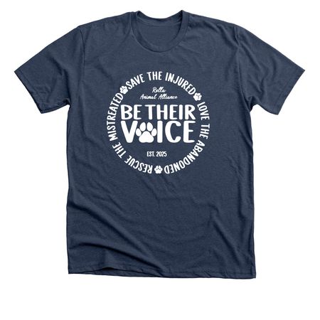 Be Their Voice, a Heather Navy Premium Unisex Tee