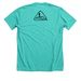Bike the Blues, a Heather Sea Green Premium Unisex Tee (back-view)