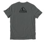 Bike the Blues, a Terrain Grey Allmade Organic Cotton Unisex Tee (back-view)