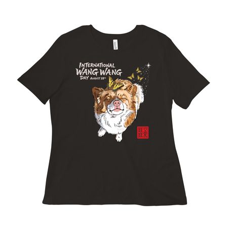 WANG WANG, a Black Women?s Relaxed Cotton Tee