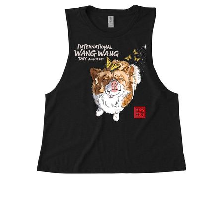 WANG WANG, a Deep Black Allmade Eco Triblend Women?s Muscle Tank