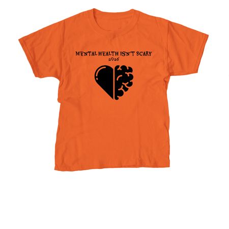 Mental Health Isn't Scary, a Orange Youth Unisex Tee