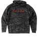 Red Dress Design by Dustin Newman, a Black Camo Heavyweight Camo Pullover Hoodie