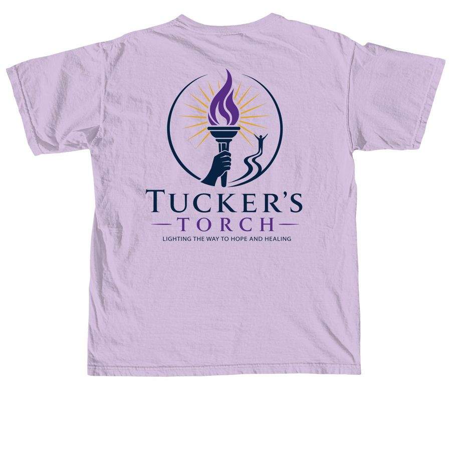 Tucker?s Torch, a Orchid Comfort Colors Unisex Tee (back-view)