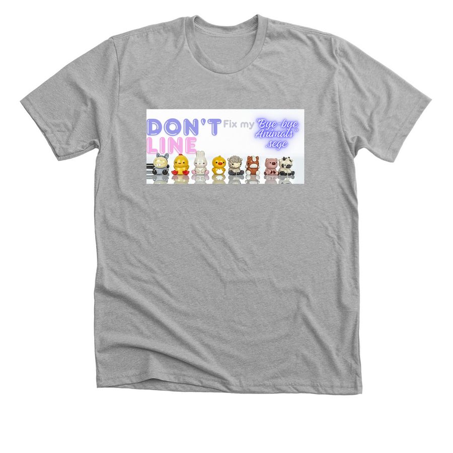"Bye-Bye Animals", a Athletic Heather Premium Unisex Tee