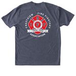 CFD Local 2680 Work-Tee, a Vintage Navy Triblend Unisex Tee (back-view)
