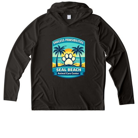 Endless Pawsibilities UV Performance Hoodie, a Black UV Performance Long Sleeve Hoodie