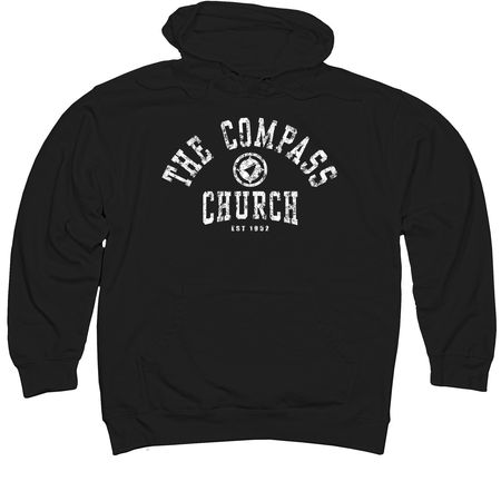 &nbsp;The Compass Church Est 1952- Collection&nbsp;, a Black Midweight Pullover Hoodie