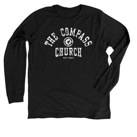 &nbsp;The Compass Church Est 1952- Collection&nbsp;, a Solid Black Blend Premium Long Sleeve Tee