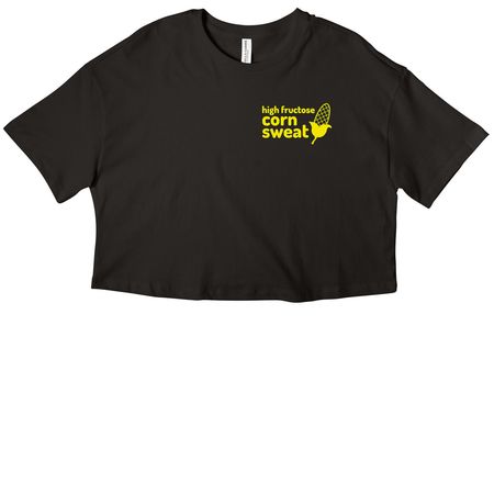 High Fructose Corn Sweat, a Black Women?s Cropped Cotton Tee
