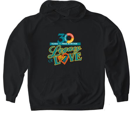 LEGACY OF LOVE ?, a Black Gildan Softstyle Pullover Hoodie