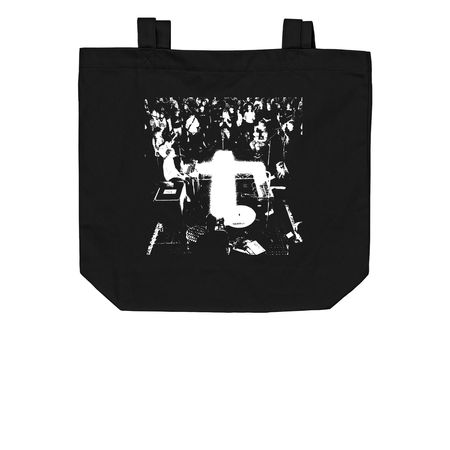 Live from Hell's Kitchen Vol 1, a Black Organic Cotton Tote Bag (back-view)