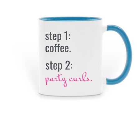 Coffee Mug, a Light Blue Two-Tone Ceramic Mug