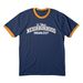Organize The Block Ringer Tee, a Navy/ Gold Cotton Ringer Tee